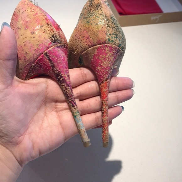 Louboutin pigalle follies 100 cork blooming pumps - Picture 5 of 6